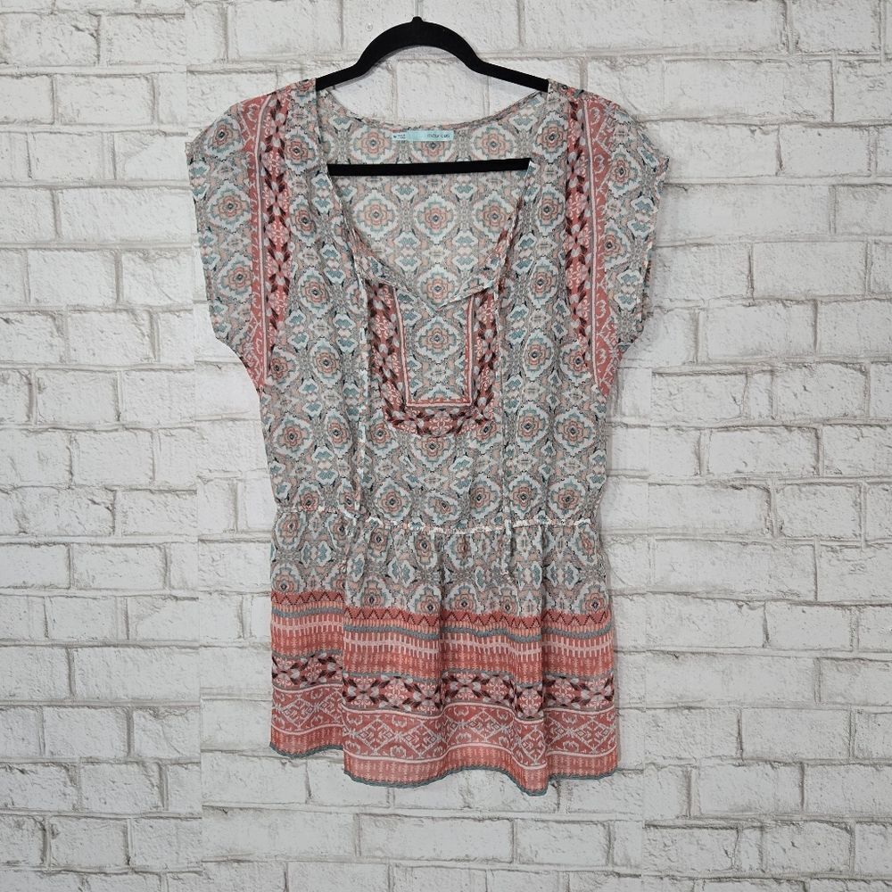 Maurices printed short sleeve blouse